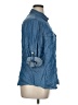 MICHAEL Michael Kors 100% Lyocell Blue 3/4 Sleeve Button-Down Shirt Size XL - photo 4