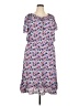 Talbots Print Purple Casual Dress Size 18 - photo 1