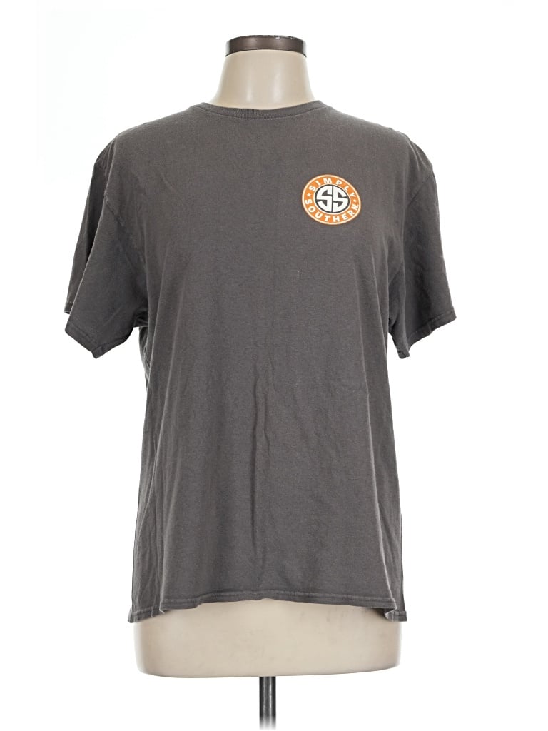 Pre-owned Simply Southern Short Sleeve T-shirt In Gray