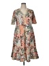 Unbranded 100% Polyester Print Tan Casual Dress Size XL - photo 1