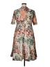 Unbranded 100% Polyester Print Tan Casual Dress Size XL - photo 2
