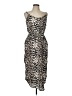 Unbranded 100% Polyester Animal Print Leopard Print Brown Cocktail Dress Size L (estimated) - photo 1