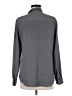 Ann Taylor 100% Polyester Solid Gray Long Sleeve Blouse Size M - photo 2