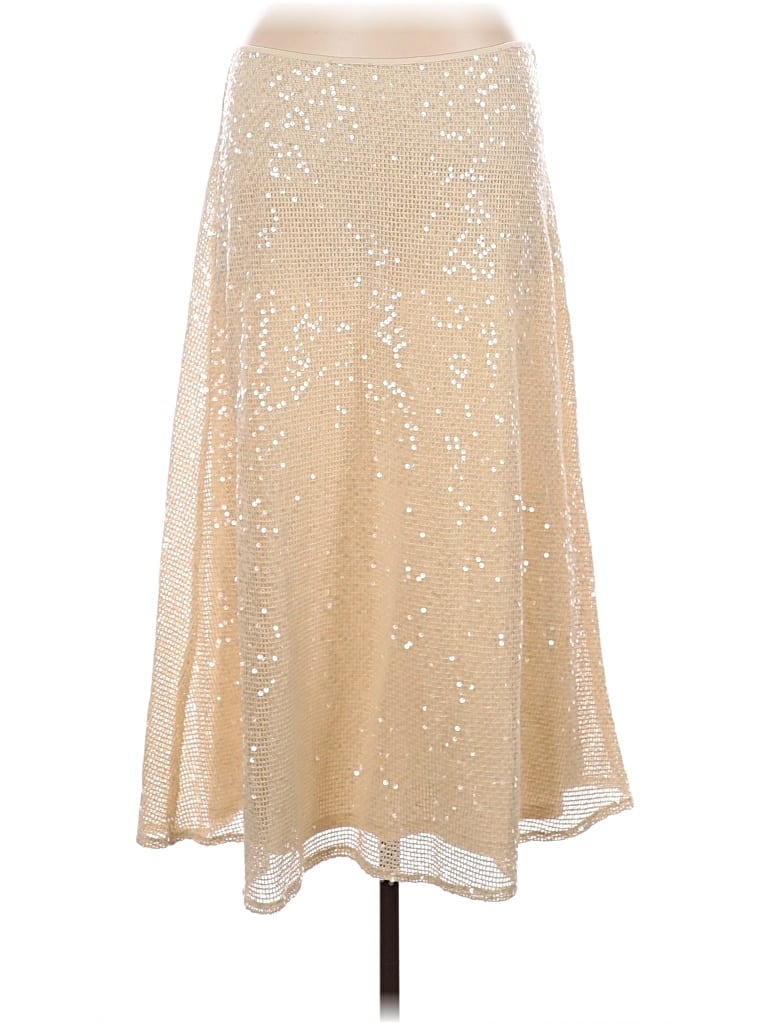 Pre-owned Simply Vera Vera Wang Formal Skirt In Gold