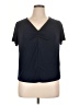 Brooks Brothers Blue Black Short Sleeve Top Size XL - photo 1