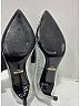 Moschino 100% Leather Metallic Silver  Logo Monogram Leather Pumps Size EU 38 - photo 7