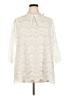 Suzanne Betro Ivory 3/4 Sleeve Blouse Size 3X - photo 1