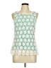 Assorted Brands White Green Sleeveless Blouse Size M - photo 1