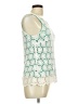 Assorted Brands White Green Sleeveless Blouse Size M - photo 4
