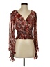 Meraki 100% Polyester Red 3/4 Sleeve Blouse Size S - photo 1