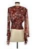 Meraki 100% Polyester Red 3/4 Sleeve Blouse Size S - photo 2