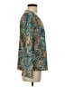 Unbranded 100% Polyester Paisley Teal Long Sleeve Blouse Size S - photo 4