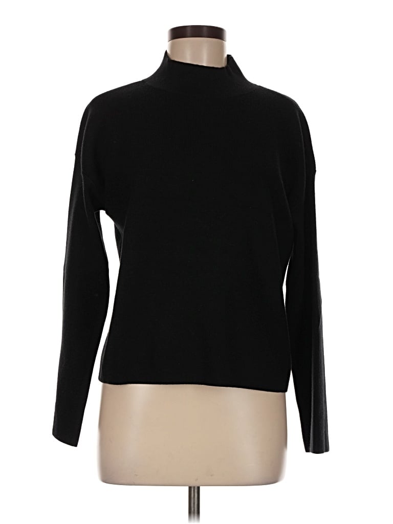 Pre-owned Evereve Turtleneck Sweater In Black