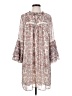 Gibson Latimer 100% Polyester Paisley Brown Casual Dress Size S - photo 1
