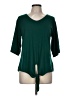 Assorted Brands Green 3/4 Sleeve Top Size M - photo 1