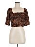 Stillwater 100% Viscose Brown 3/4 Sleeve Blouse Size M - photo 1