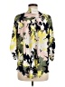 Ellen Tracy Floral Green 3/4 Sleeve Blouse Size M - photo 2