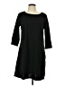 Nina Leonard Solid Black Casual Dress Size L - photo 1