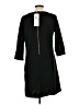 Nina Leonard Solid Black Casual Dress Size L - photo 2