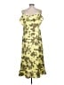 DKNY 100% Polyester Tropical Yellow Cocktail Dress Size 12 - photo 2