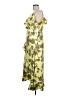 DKNY 100% Polyester Tropical Yellow Cocktail Dress Size 12 - photo 5