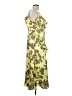 DKNY 100% Polyester Tropical Yellow Cocktail Dress Size 12 - photo 4