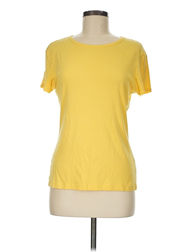 Pre-owned Style & Co Short Sleeve T-shirt In Yellow