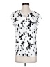 Ivanka Trump 100% Polyester Floral White Short Sleeve Blouse Size S - photo 1
