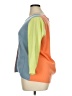 LOGO by Lori Goldstein Color Block Blue Cardigan Size XL - photo 5