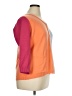 LOGO by Lori Goldstein Color Block Blue Cardigan Size XL - photo 4