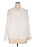 Simply Vera Vera Wang 100% Polyester White Long Sleeve Blouse Size XL - photo 1