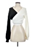 Shein 100% Acrylic Color Block White Pullover Sweater Size S - photo 1