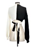 Shein 100% Acrylic Color Block White Pullover Sweater Size S - photo 2