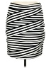 Express Stripes Black Casual Skirt Size 6 - photo 1