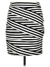 Express Stripes Black Casual Skirt Size 6 - photo 2