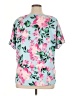 Anne Klein Floral Teal Short Sleeve Blouse Size XL - photo 2