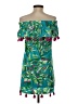 Escapada 100% Rayon Tropical Green Cocktail Dress Size XS - photo 2