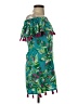 Escapada 100% Rayon Tropical Green Cocktail Dress Size XS - photo 4