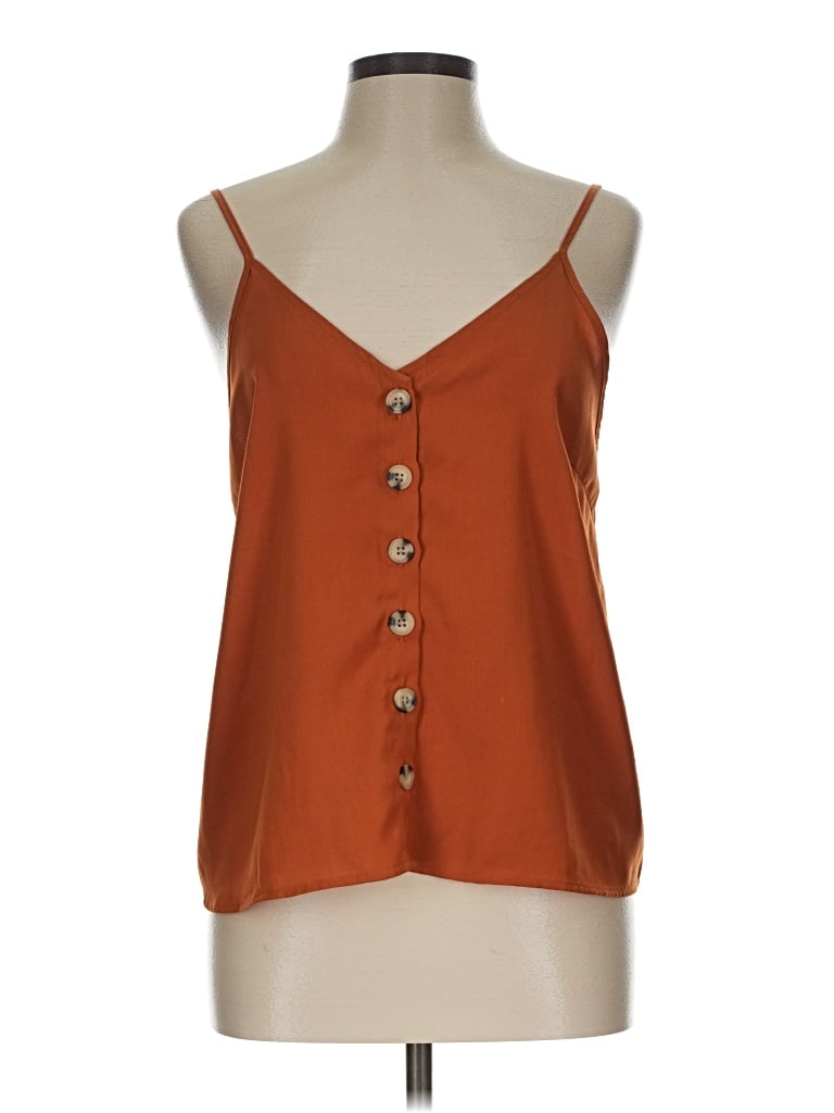 Pre-owned Paper Crane Sleeveless Blouse In Orange