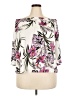 Jennifer Lopez 100% Polyester Floral Ivory 3/4 Sleeve Blouse Size XXL - photo 1