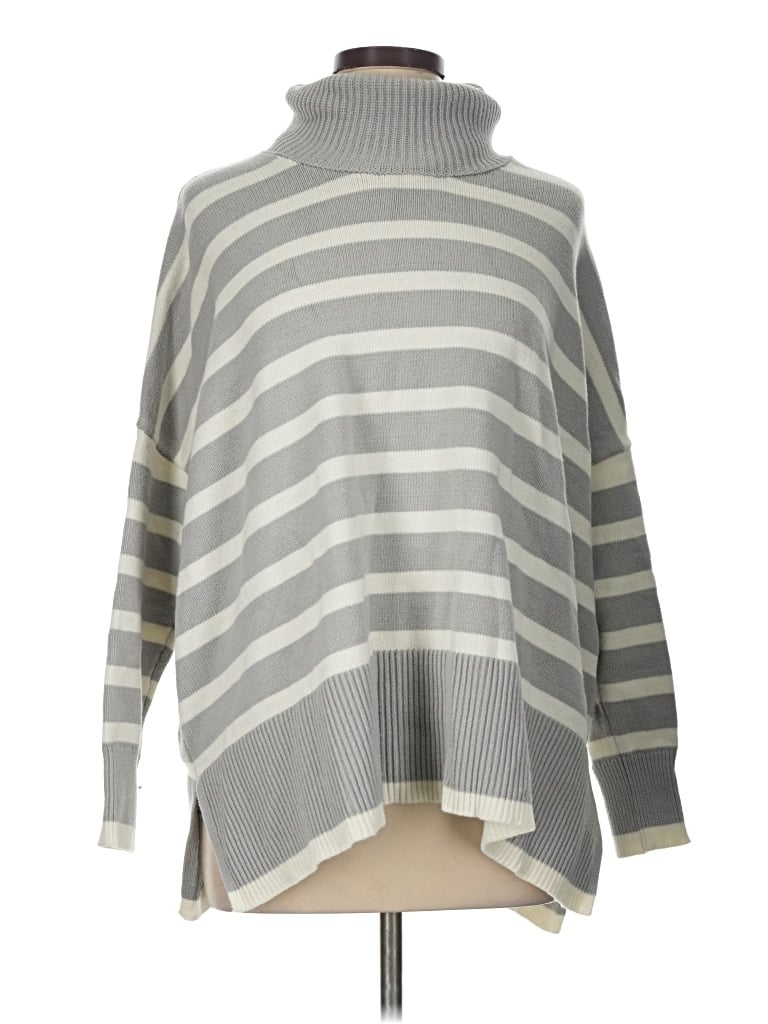 Pre-owned Ann Taylor Loft Turtleneck Sweater In Gray