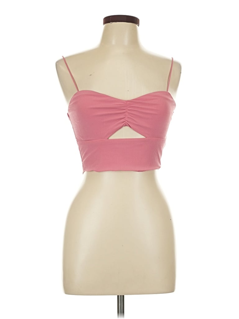 Pre-owned Hyfve Sleeveless Top Pink Strapless Neckline Tops