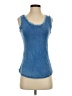 New Collection 100% Cotton Blue Sleeveless Top Size M (estimated) - photo 1