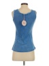 New Collection 100% Cotton Blue Sleeveless Top Size M (estimated) - photo 2