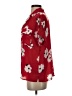 Just Fab Floral Red Short Sleeve Blouse Size S - photo 5
