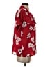 Just Fab Floral Red Short Sleeve Blouse Size S - photo 4