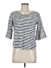 Green Envelope Stripes Silver 3/4 Sleeve T-Shirt Size M - photo 1