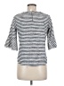 Green Envelope Stripes Silver 3/4 Sleeve T-Shirt Size M - photo 2