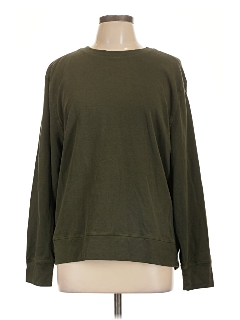 Pre-owned Cuddl Duds Sweatshirt In Green