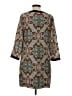 J.Crew 100% Silk Paisley Gray Casual Dress Size 4 - photo 2